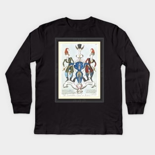 The Dandies Coat Of Arms - Mens Fashion Caricature Kids Long Sleeve T-Shirt
